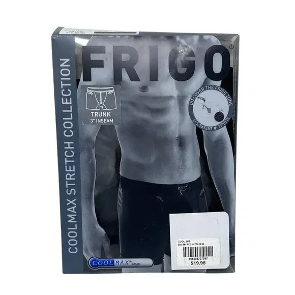 NEW IN BOX FRIGO Men's cool max collection trunks size small (28-31) 3" inseam - Picture 4 of 4